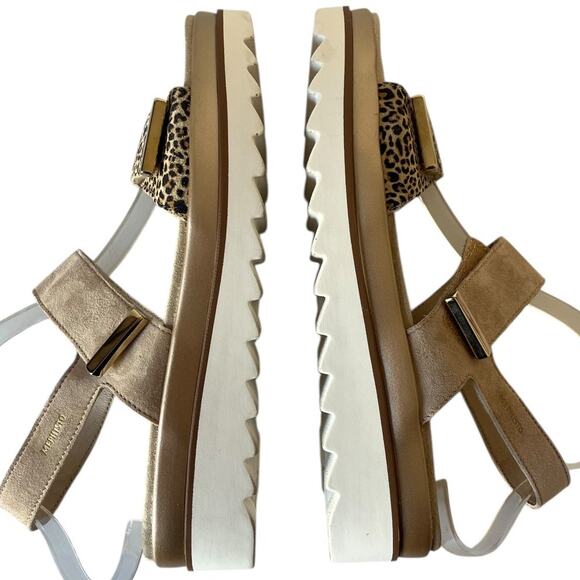 Mephisto Dominica Sandals Light Sand Felino Leather Animal Print Size 41 US 11 - Picture 6 of 7
